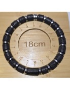 BRANSOLETKA TURMALIN SUROWY KAMIEŃ LAWA WAŁKI 8 mm NA WYMIAR 