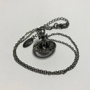 naszyjnik vivienne wetswood czarny orb srebrny cyrkonie nana gotycki