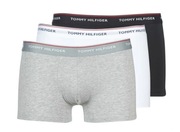 Bokserki męskie Tommy Hilfiger – 3-pak (czarny / szary / biały), rozmiar XL