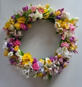 Wianek wiosenny 45cm dekoracja na drzwi do domu