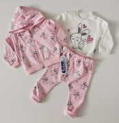 Komplet 3 częściowy Królik DRESIK BLUZA 74