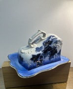 maselnica maselniczka antyczna ceramiczna anglia ?19wiek wiktorianska