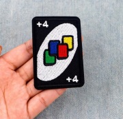 Naprasowanka gra Uno na plecak ubranie zakryć dziurę