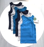 C&A Koszulki 6x PODKOSZULKI 110/116 Bawełniane na ramiączkach NOWE