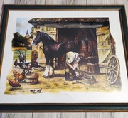 Duży obraz reprodukcja Peter Goodhal kowal przy pracy