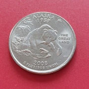 Moneta 1/4 dolara USA - 2008. Alaska 1959.