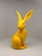 Zając Wielkanocny 3D Dekoracja Żółty Nowoczesny Minimalizm