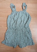 Letni seledynowy kombinezon małe kwiatki Next 122