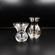 Zestaw dwóch małych wazoników vintage szkło art deco orient ozdobne stare 