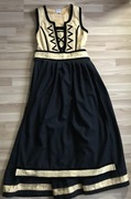Czarno złota długa suknia r. 38 / 40 sukienka dla księżniczki cosplay