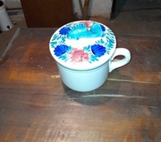 Włocławek, pojemnik kuchenny,  fajans  z czasów PRL-u. 