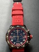 Zegarek sportowy styl Breitling Endurance Pro – czerwony pasek