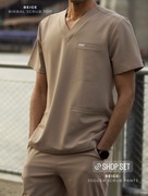 Uniform medyczny męski Medhoodie r. S beż spodnie Basic, bluza