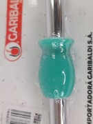 Bombilla alpaka Garibaldi 19 cm z Paragwaju (matero ciemna zieleń)