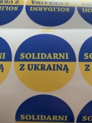 Naklejki Ukraina Solidarni z Ukrainą 60mm 10sztuk