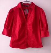 Koszula damska czerwona roz.S/m wymiary opis