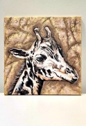 Obraz "Żyrafa" mieszana  technika 40×40