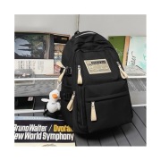 Plecak sportowy szkolny uniwersalny czarny z brelokiem