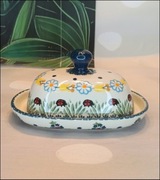 Maselniczka ceramiczna Bolesławiec na pół kostki masła