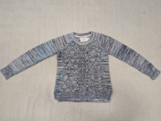 Niebieski melanż elegancki bawełniany sweter H&M 146 - 152