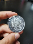 Srebrna Moneta Królowa Jadwiga 1 uncja - oksydowana