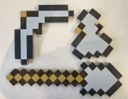 Rzadki Zestaw Minecraft 3w1 Mattel – Kilof, Łopata, Siekiera – UNIKAT!