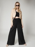 Czarne luźne szerokie damskie spodnie 