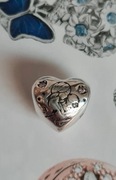 Nowy srebrny charms serce serduszko S925 grawerowany dwustronny typ Pandora