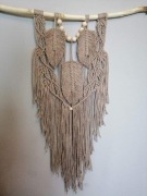 Makrama beżowa z listkami