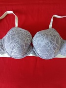 H&M ; PUSH-UP GRUBOŚCI:1,5CM  PLUNGE NA FISZBINACH; 34D-36Cx75D-80C 