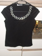 efektowna bluzka z a'la naszyjnikiem Serduszka _FASHION_ r .S/M