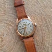 DELBANA ZEGAREK DAMSKI POZŁACANY VINTAGE MECHANICZNY