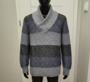 sweter męski w serek w pasy Blueprint XL