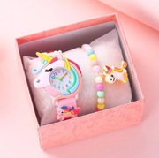 Zegarek dziewczęcy dziecięcy dla dziewczynki jednorożec Bransoletka nowy