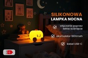 Silikonowa lampka dziecięca LED Halloween Dynia