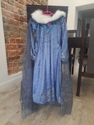 Sukienka Elzy z Krainy Lodu,  Przebranie strój, kostium - rozm 98/104 futer