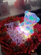 Bukiet na Walentynki z misiem 