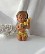 Stara japońska lalka vintage dziewczynka Hula z telefonem lata 70