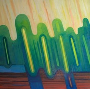 Pejzaż syntetyczny - figuracja, malarstwo olejne