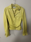 Skórzana kurtka heine vintage damska w kolorze żółtym rozmiar 40