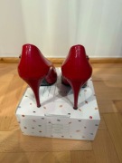 Szpilki czerwone skóra naturalna lakierowana Szydłowski rozmiar 38