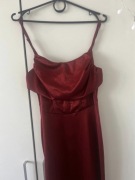 Sukienka satynowa S wieczorowa  midi