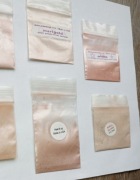 Cień mineralny 8 sztuk RÓŻOWY Beżowy BRZOSKWINIOWY próbki SAMPLE