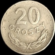 Moneta 20 GROSZY 1961 AL Polska Rzeczpospolita Ludowa UNIKAT