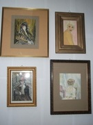 PORTRETY KARYKATURALNE AKTOREK -  ZESTAW 4 SZTUKI RAZEM