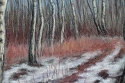 Brzozy w Nakielnicy - pastele, A. S. Wiśniewski, 2019