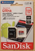 Karta pamięci z adapterem SanDisk Ultra microSDXC UHS-I 128GB