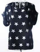 Nowa czarna bluzka w białe gwiazdy 