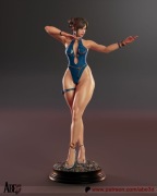 Figurka druk 3D żywica 12K " Chun-Li SF6 - F1248 " - 120 mm
