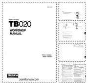Takeuchi TB020 Excavator Service Manual Instrukcja serwisowa naprawcza